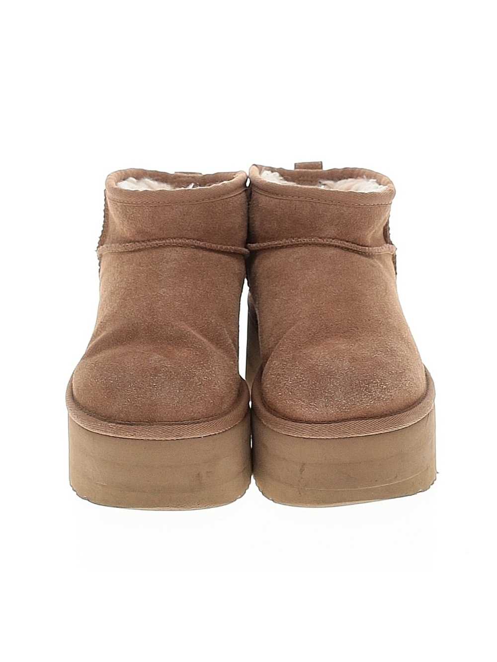 UGG Chestnut Suede Platform Ankle Booties